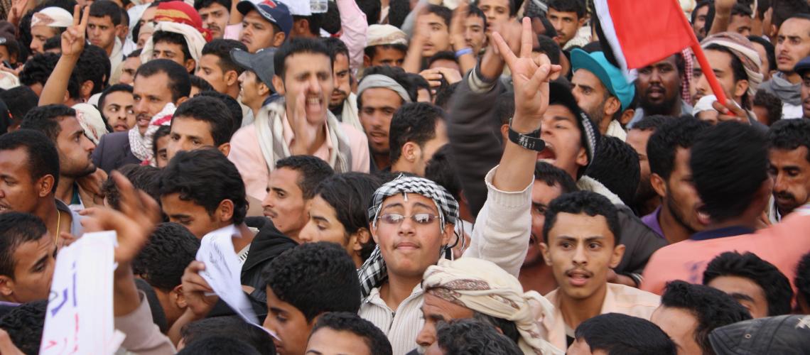 Yemenis protest at Change Square